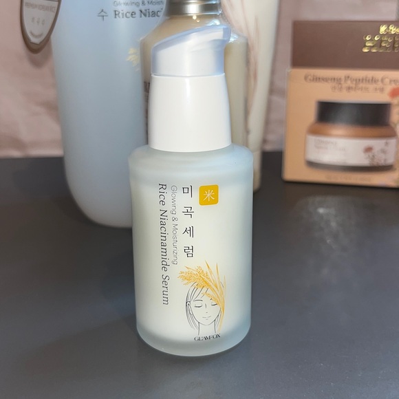 GLAMFOX K-Beauty 5pc Skincare Set Rice Niacinamide Ginseng Glowing Moisturizing - Picture 4 of 6